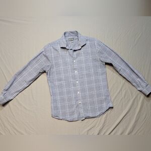 Michael Kors Slim Fit Stretch Men's LS Button Front Dress Shirt Size Lg